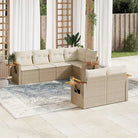 Beige tuinset met gepoedercoat staal en comfortabele afmetingen zitting - beige en crèmekleurig - Tuinsets