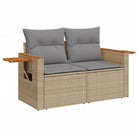 Beige tuinset met gepoedercoat staal en comfortabele afmetingen zitting - Tuinsets