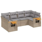 Beige tuinset met gepoedercoat staal en comfortabele afmetingen zitting - Tuinsets