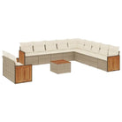 Beige tuinset met gepoedercoat staal en comfortabele zitelementen - Tuinsets