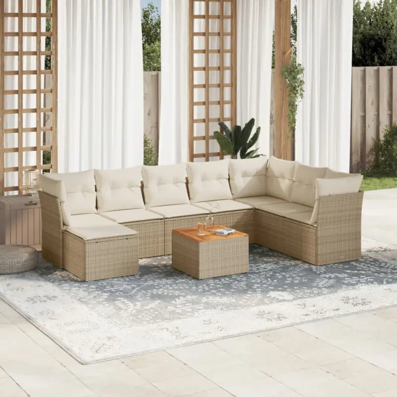 Beige tuinset met gepoedercoat staal en waterdichte tas voor buiten gezelligheid - beige en crèmekleurig - Tuinsets
