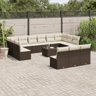 Beige tuinset met waterdichte tas en gepoedercoat staal voor buitengebruik - Bruin en crème / Met tafel - Tuinsets