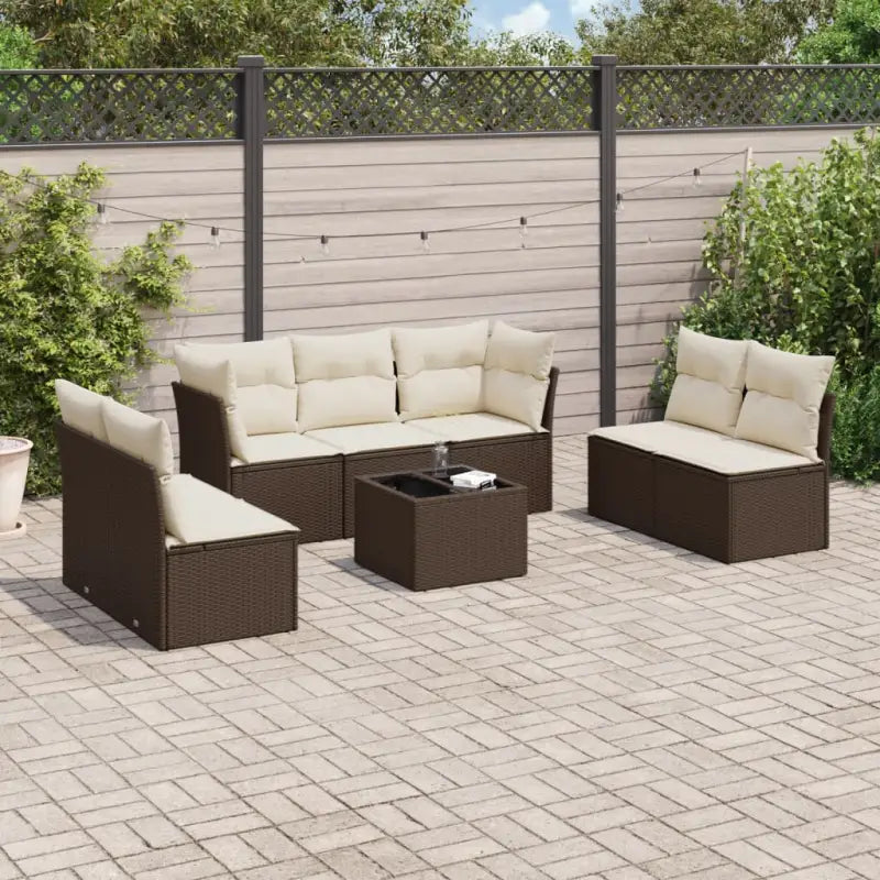 Beige Tuinset met Waterdichte Tas en Gepoedercoat Staal voor Buitenplezier - Bruin en crème / Met tafel - Tuinsets