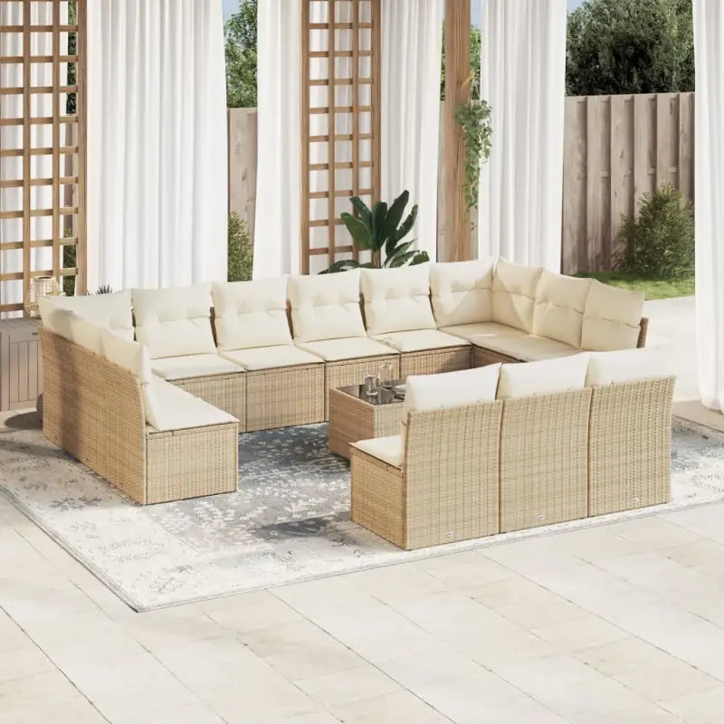 Beige tuinset met waterdichte tas en gepoedercoat staal voor buitengebruik - beige en crèmekleurig / Met tafel
