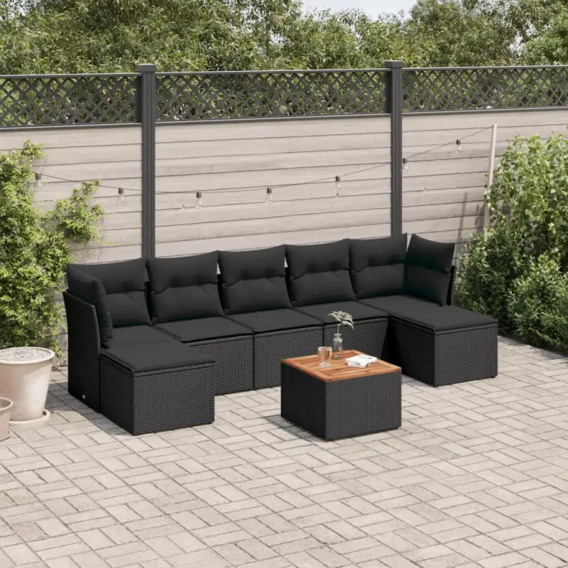 Beige tuinset van gepoedercoat staal met ruime afmetingen - Zwart - Tuinsets