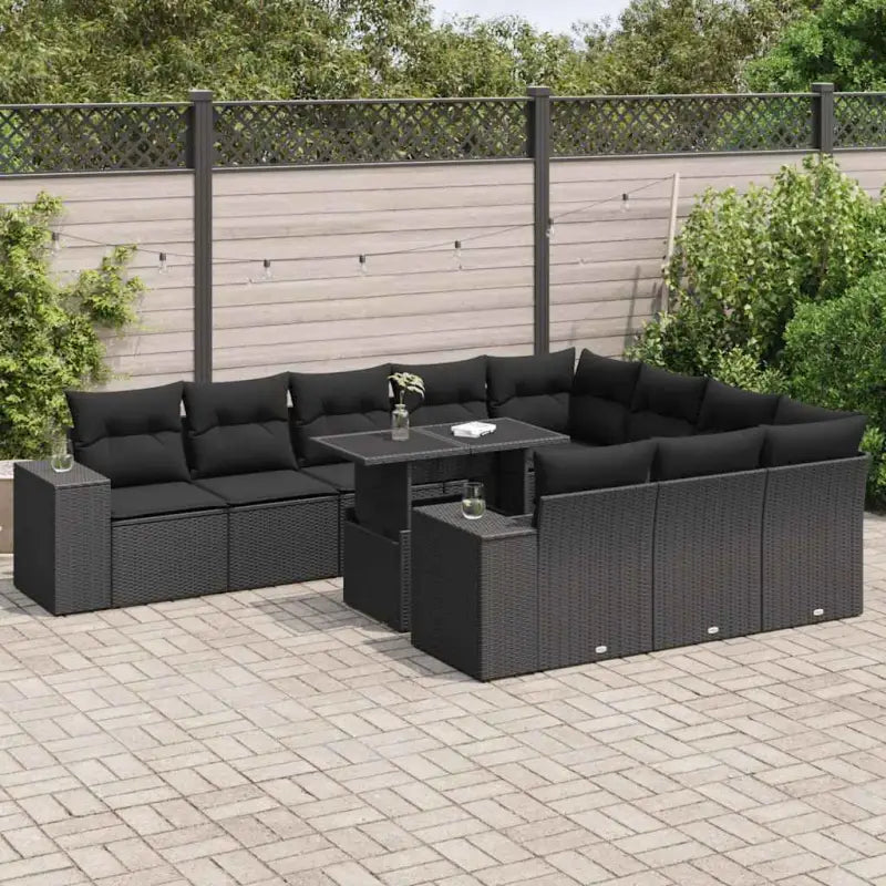 Beige tuinset van gepoedercoat staal met waterdichte tas voor buiten - Zwart - Tuinsets