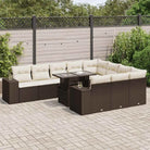 Beige tuinset van gepoedercoat staal met waterdichte tas voor buiten - Bruin en crème - Tuinsets