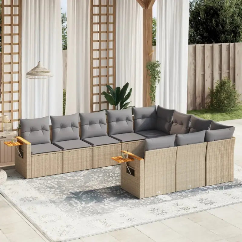 Beige tuinstoelset met gepoedercoat staal en waterdichte tas - Tuinsets