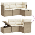 Beige tuinstoelset van gepoedercoat staal met ideale afmetingen - Tuinsets