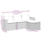 Beige tuinstoelset van gepoedercoat staal met ideale afmetingen - Tuinsets