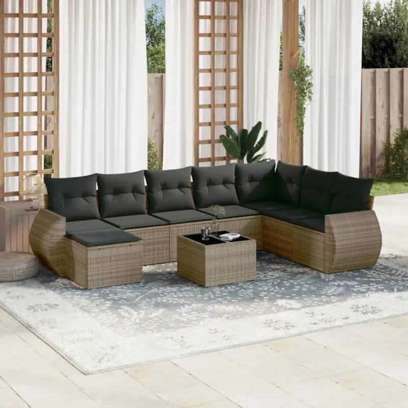 Beige tuintafels set met waterdichte tas en gepoedercoat staal afmetingen - grijs en donkergrijs / Met tafel - Tuinsets