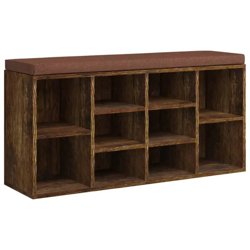 Berg je schoenen op met deze trendy bewerkt hout schoenenbank - Opberg- & halbankjes
