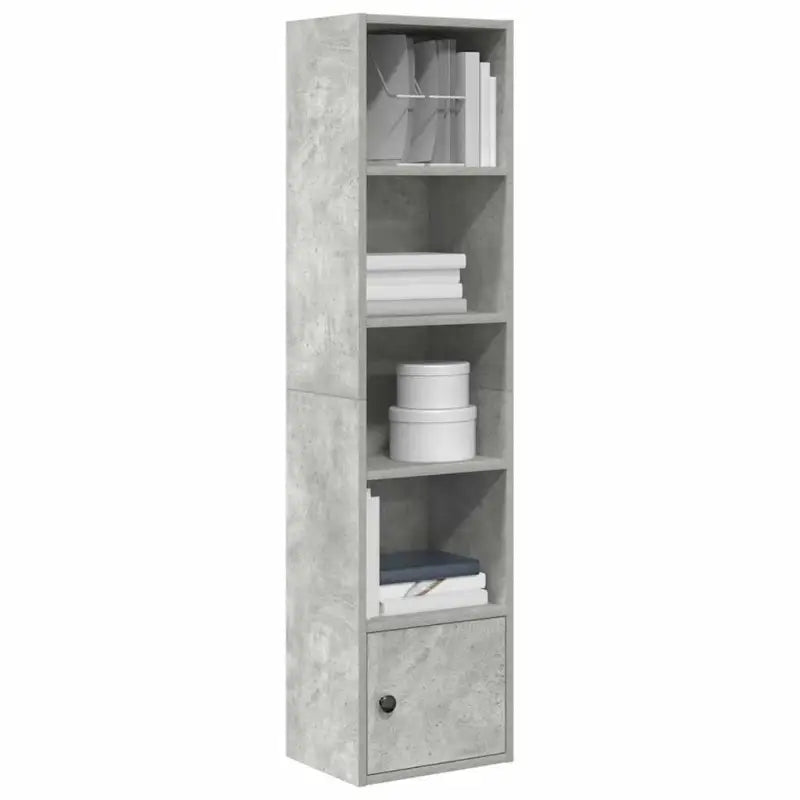 Beukenboekenkast van bewerkt hout voor stijl en functionaliteit - Betongrijs / 1 / 127 cm - Boekenkasten
