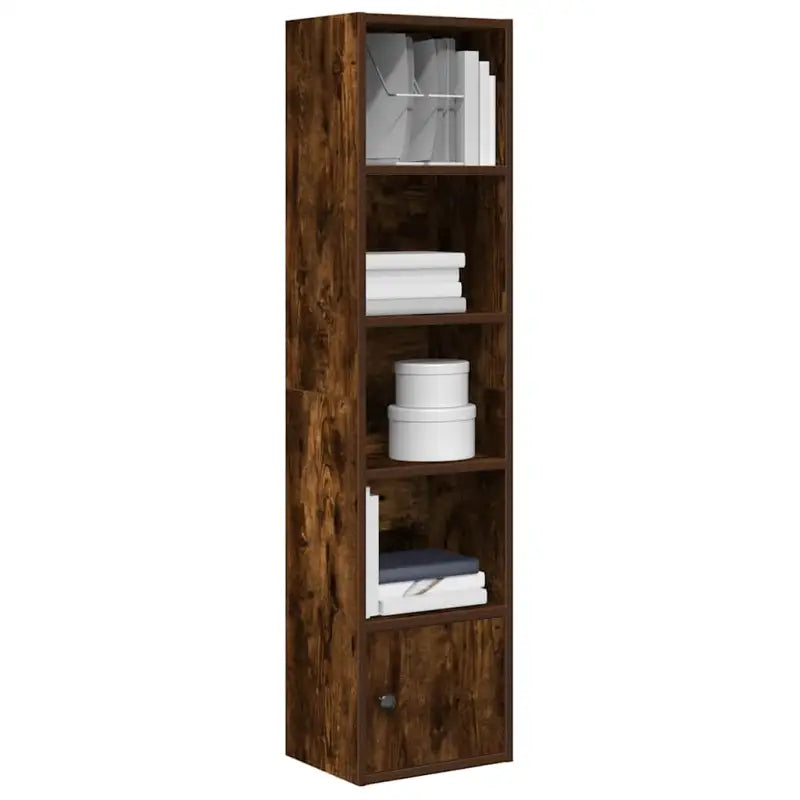Beukenboekenkast van bewerkt hout voor stijl en functionaliteit - Gerookt eiken / 1 / 127 cm - Boekenkasten
