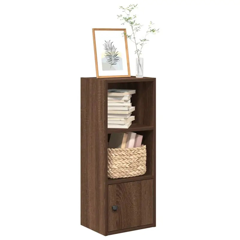 Beukenboekenkast van bewerkt hout voor stijl en functionaliteit - bruin eikenkleur / 1 / 77 cm - Boekenkasten