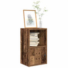 Beukenboekenkast van bewerkt hout voor stijl en functionaliteit - Oud hout / 1 / 52 cm - Boekenkasten