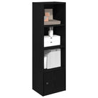 Beukenboekenkast van bewerkt hout voor stijl en functionaliteit - Zwart / 1 / 102 cm - Boekenkasten