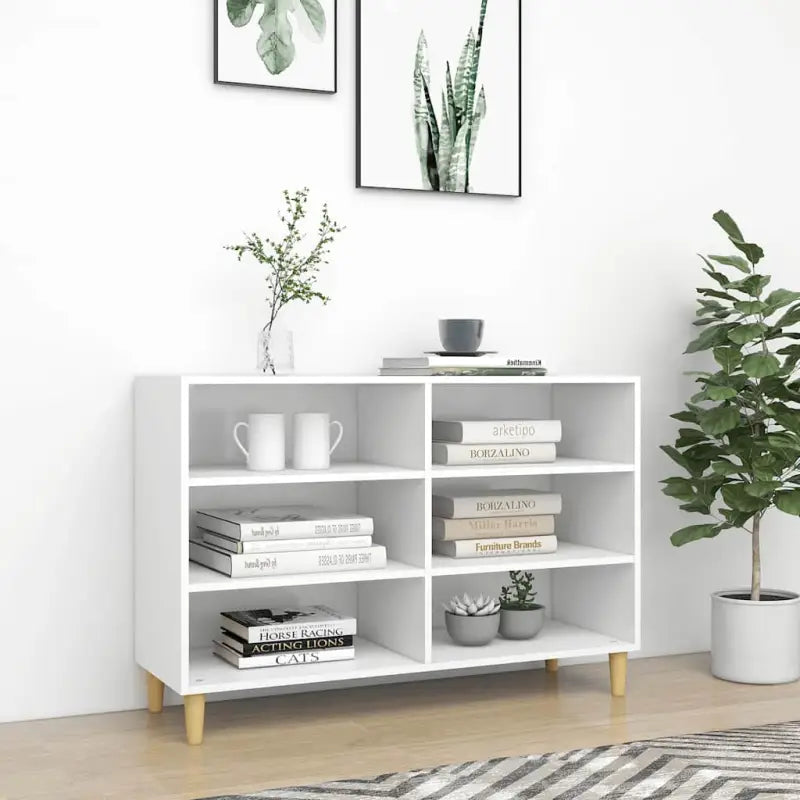 Bewaarkast van bewerkt hout met Scandinavische charme - Wit / 1 - Opbergkasten & lockerkasten
