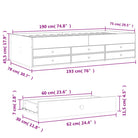 Bewerk hout 2-in-1 slaapbank met lades levering bevat - Bedden & bedframes