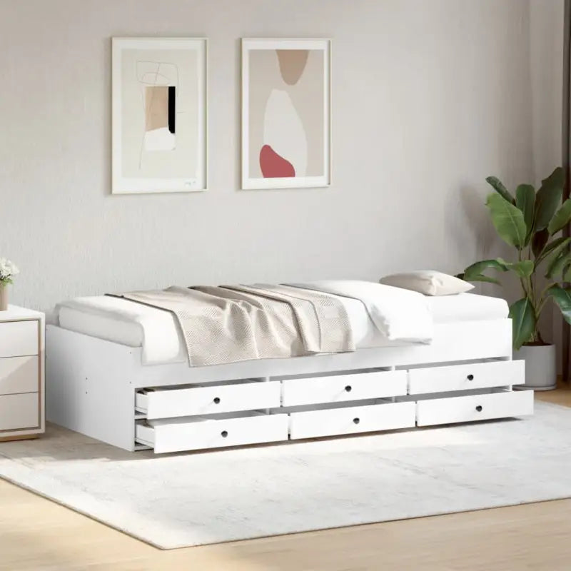 Bewerk hout 2-in-1 slaapbank met lades levering bevat - Bedden & bedframes