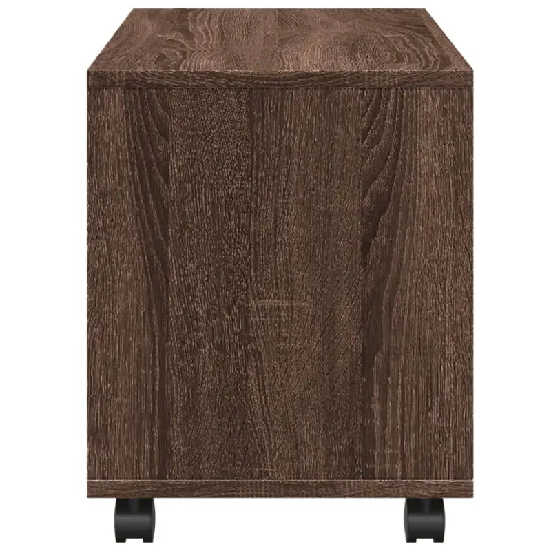 Bewerk hout bijzettafel met verplaatsbare kast voor drankjes en decoratie - Bijzettafels