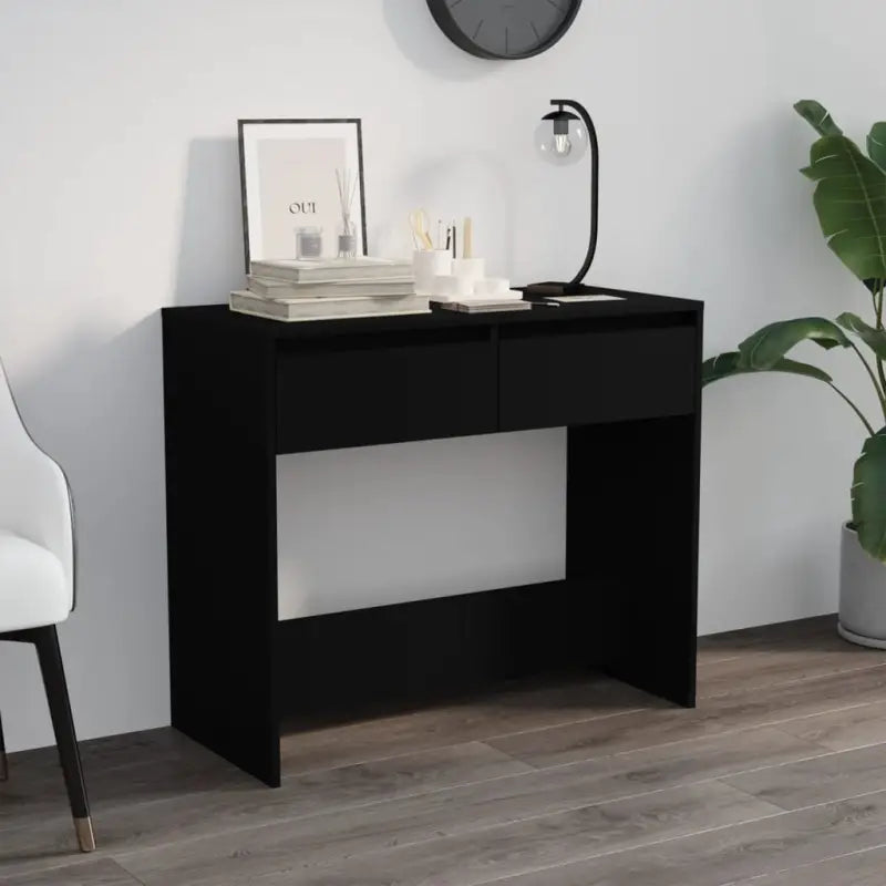 Bewerk hout bijzettafel voor in elk interieur met opbergmogelijkheden - Zwart / 1 - Bijzettafels