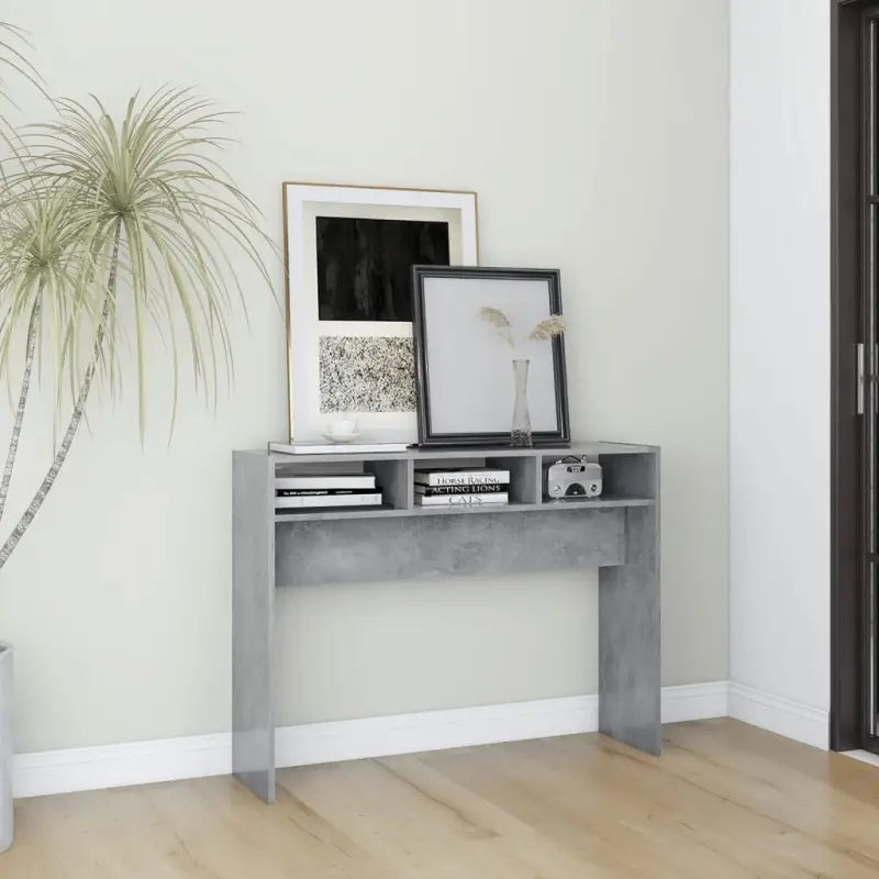Bewerk hout bijzettafel voor stijl en functionaliteit - 1 / Betongrijs / 105 cm - Bijzettafels