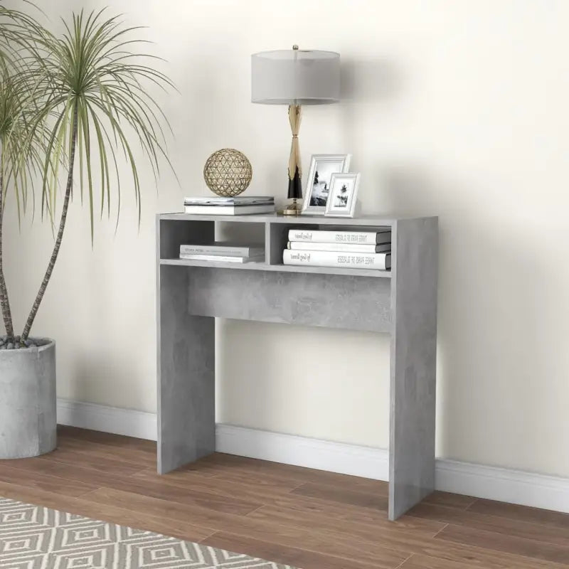 Bewerk hout bijzettafel voor stijl en functionaliteit - 1 / Betongrijs / 78 cm - Bijzettafels