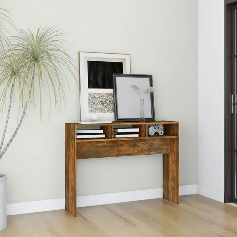 Bewerk hout bijzettafel voor stijl en functionaliteit - 1 / Gerookt eiken / 105 cm - Bijzettafels