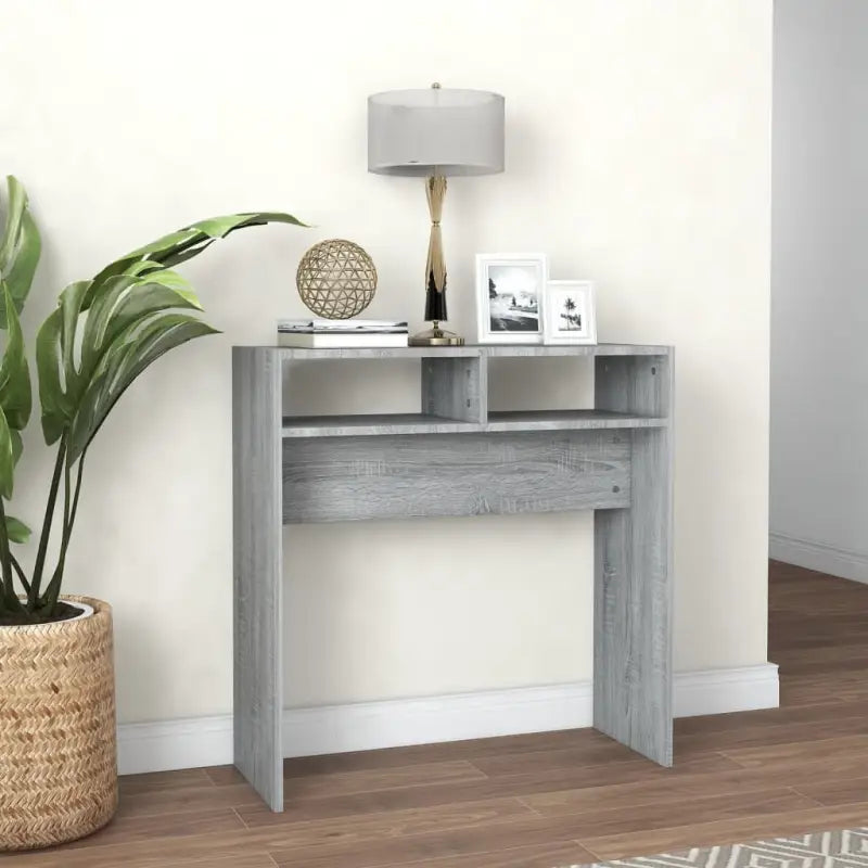 Bewerk hout bijzettafel voor stijl en functionaliteit - 1 / Grijs sonoma / 78 cm - Bijzettafels