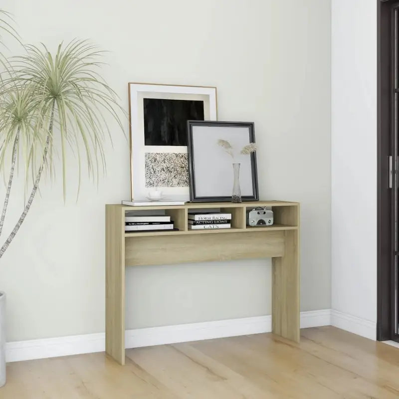 Bewerk hout bijzettafel voor stijl en functionaliteit - 1 / Sonoma eiken / 105 cm - Bijzettafels