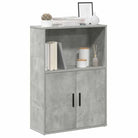 Bewerk hout boekenkast voor stijlvolle en praktische boekenopslag - Betongrijs / 1 / 85 cm - Boekenkasten