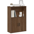 Bewerk hout boekenkast voor stijlvolle en praktische boekenopslag - bruin eikenkleur / 1 / 85 cm - Boekenkasten