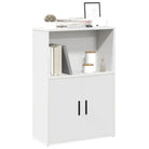 Bewerk hout boekenkast voor stijlvolle en praktische boekenopslag - Wit / 1 / 85 cm - Boekenkasten
