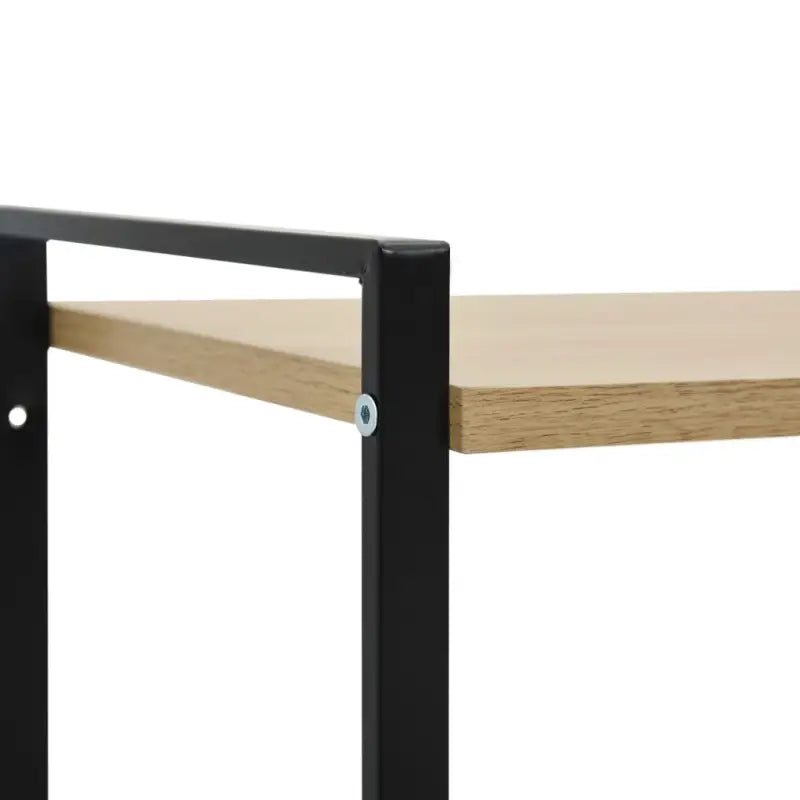 Bewerk hout boekenkast voor woonkamer en terras decoratie - Zwart en eiken / 1 - Boekenkasten