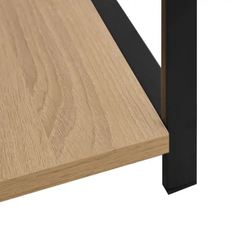 Bewerk hout boekenkast voor woonkamer terras en meer populair en tijdloos - Zwart en eiken / 1 - Boekenkasten