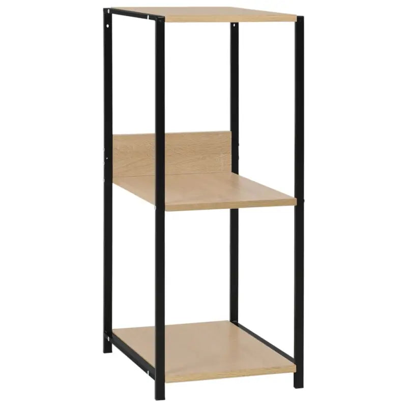 Bewerk hout boekenkast voor woonkamer terras en meer populair en tijdloos - Zwart en eiken / 1 - Boekenkasten