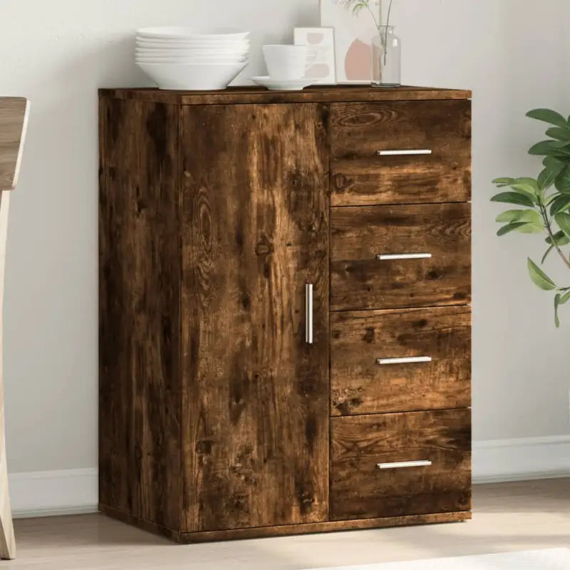 Bewerk hout Dressoir en Buffetkast met trendy en duurzaam ontwerp - Gerookt eiken / 1 - Dressoirs & buffetkasten