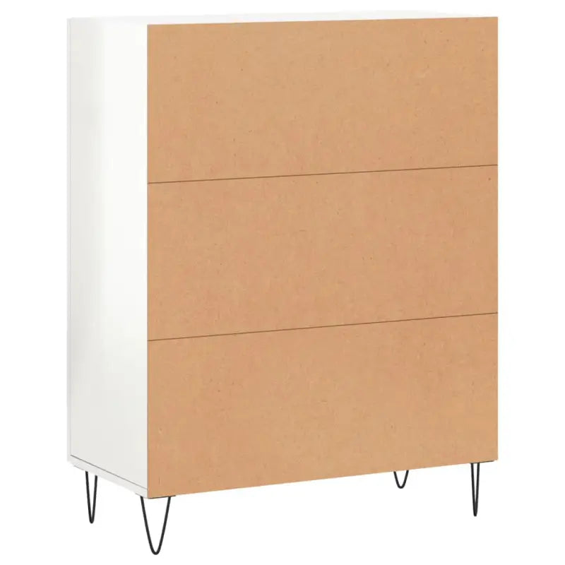 Bewerk hout dressoir in hoogglans wit met tijdloze uitstraling - Dressoirs & buffetkasten