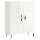 Bewerk hout dressoir in hoogglans wit met tijdloze uitstraling - Dressoirs & buffetkasten