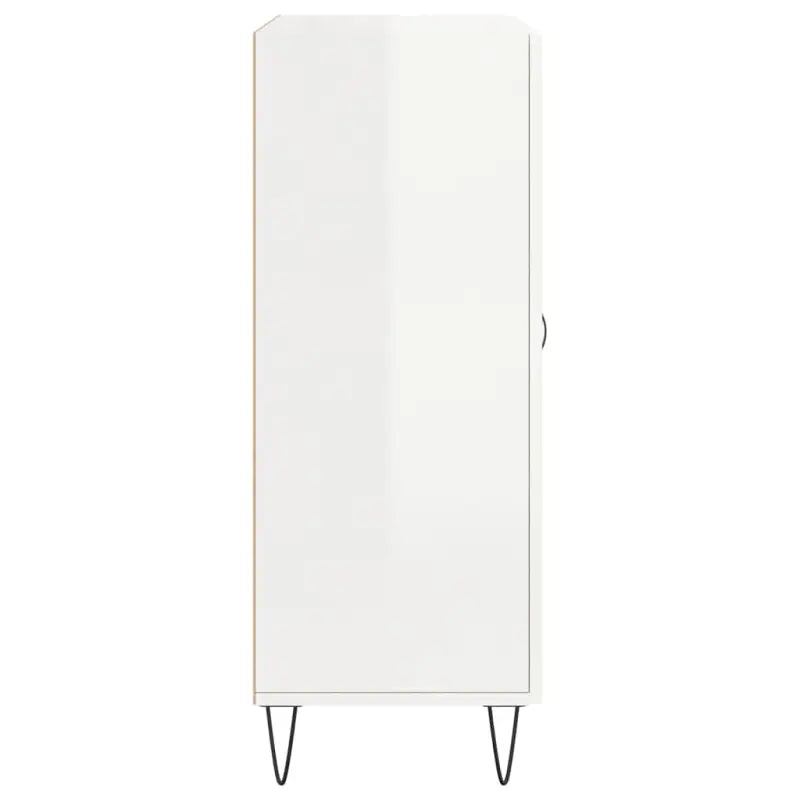 Bewerk hout dressoir in hoogglans wit met tijdloze uitstraling - Dressoirs & buffetkasten