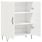 Bewerk hout dressoir in hoogglans wit met tijdloze uitstraling - Dressoirs & buffetkasten