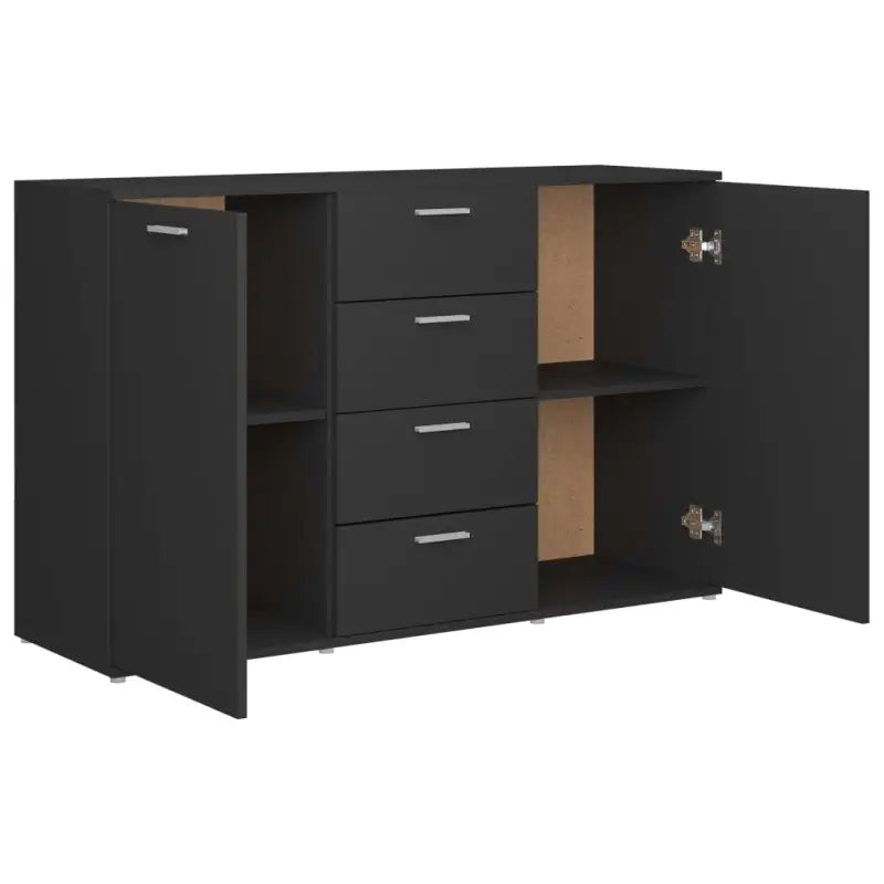 Bewerk hout dressoir met minimalistisch ontwerp en praktische opbergruimte - Grijs / 1 - Dressoirs & buffetkasten