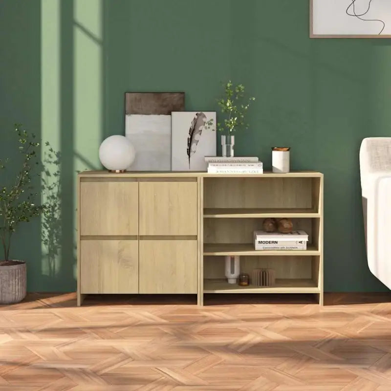 Bewerk hout dressoirs en buffetkasten met ruime afmetingen - Sonoma eiken / 2 - Dressoirs & buffetkasten
