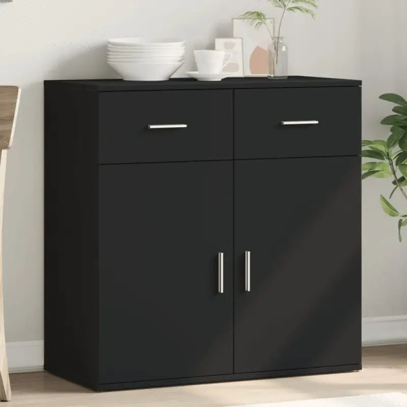 Bewerk hout Dressoirs en buffetkasten met trendy duurzame design - Zwart / 1 - Dressoirs & buffetkasten