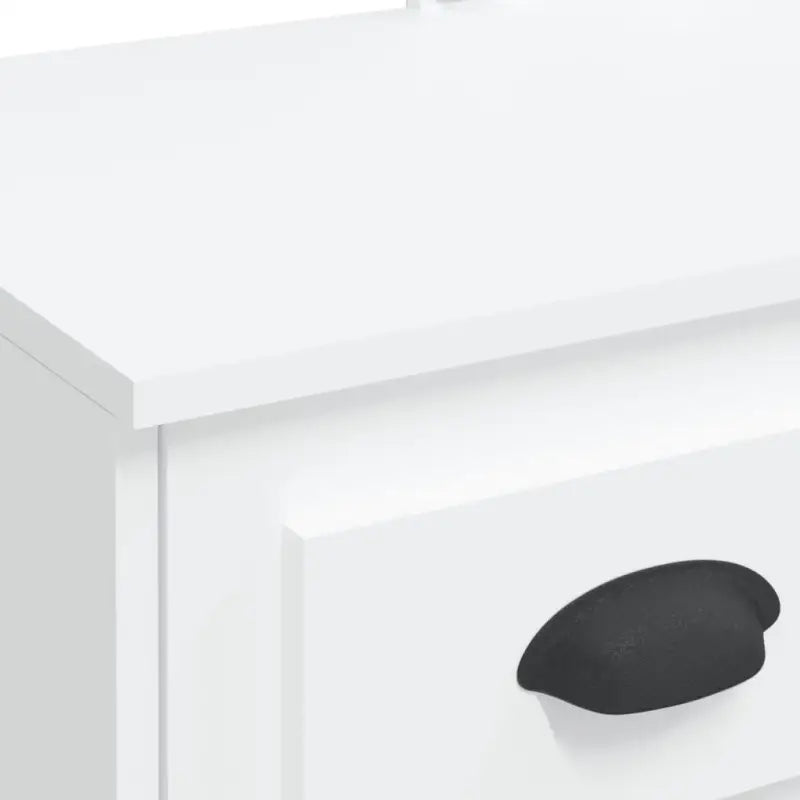 Bewerk hout kaptafel met spiegel en LED-verlichting voor de slaapkamer - Slaapkamerkaptafels