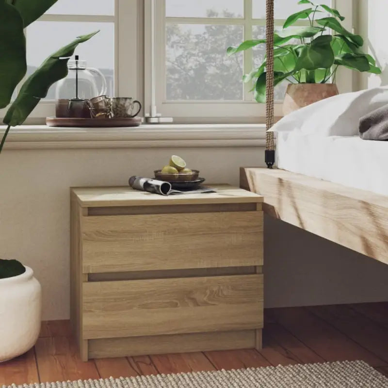 Bewerk hout nachtkastjes voor een chique en duurzame interieurstijl - Sonoma eiken / 2 - Nachtkastjes