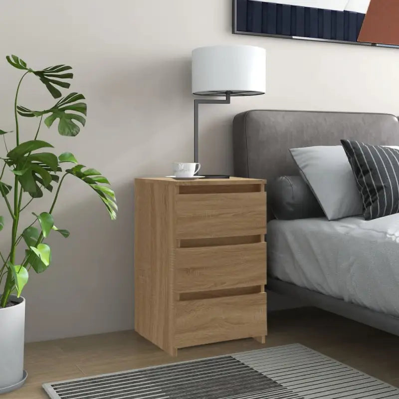 Bewerk hout nachtkastjes voor een chique en duurzame uitstraling - Sonoma eiken / 2 - Nachtkastjes