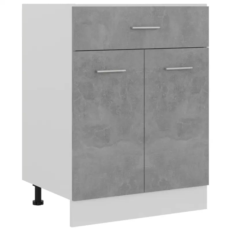 Bewerk hout onderkast voor een overzichtelijke en duurzame keukenruimte - Betongrijs / 1 / Onderkast met lade 60 cm