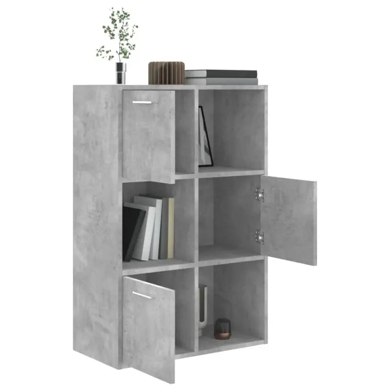 Bewerk hout open kubussen boekenkast voor kantoor en kinderkamer - Betongrijs / 1 - Boekenkasten